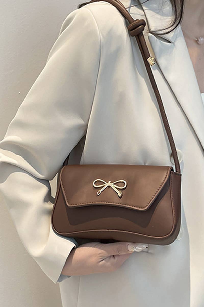 Bow Accent Underarm Shoulder Bag