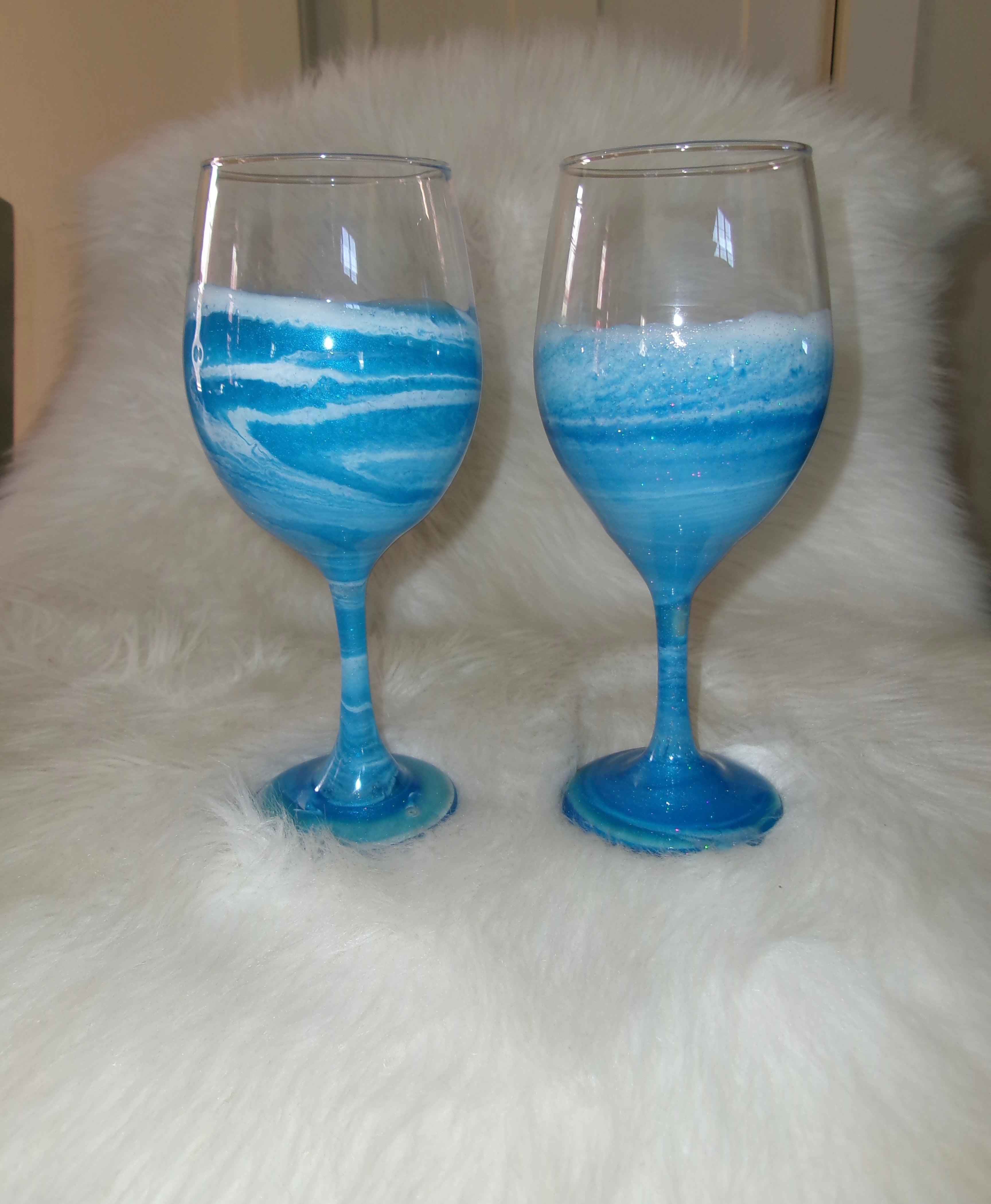 Ocean Inspired Wine Glasses