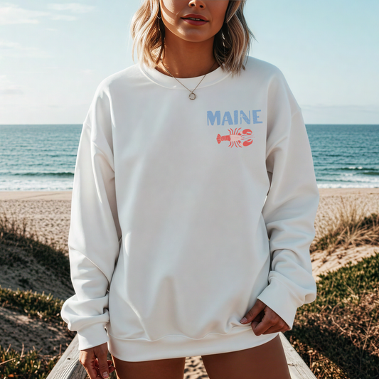 Maine Lobster Seafood Club Crewneck Sweatshirt – Coastal