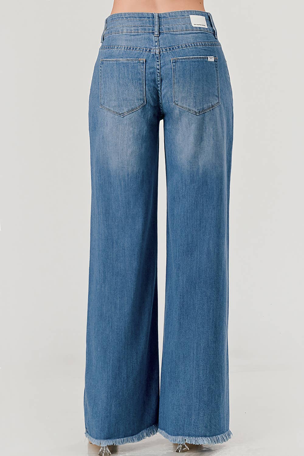 Mid Rise Wide Leg Jeans