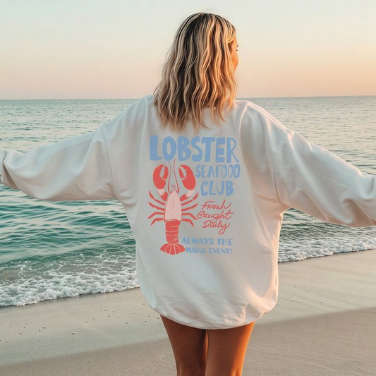 Maine Lobster Seafood Club Crewneck Sweatshirt – Coastal