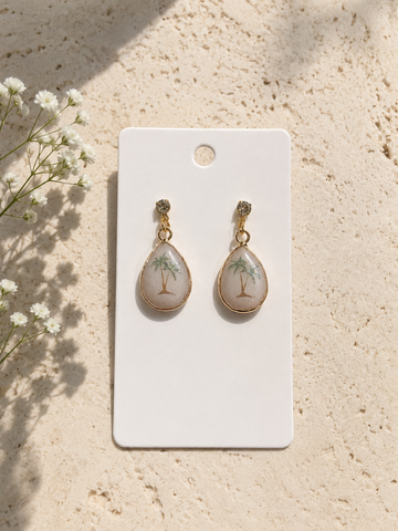 Handmade Palm Tree Studs