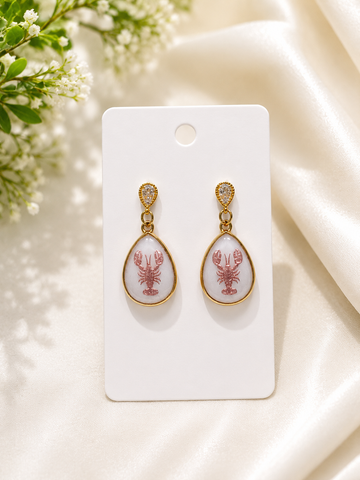 Handmade Lobster Earrings