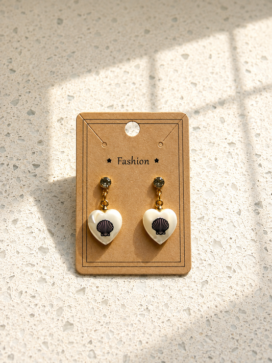 Heart Clam earrings